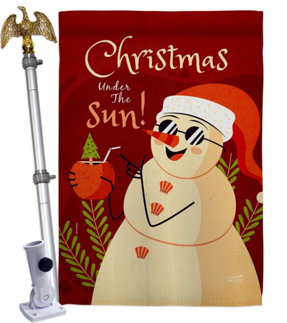 Christmas Under The Sun - Fun In The Sun Summer Vertical Impressions Decorative Flags HG130343 Made In USA - Image 20
