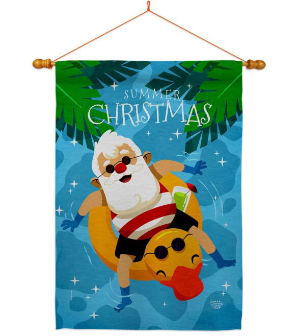 Christmas In Summer - Fun In The Sun Summer Vertical Impressions Decorative Flags HG190075 Made In USA - Image 21
