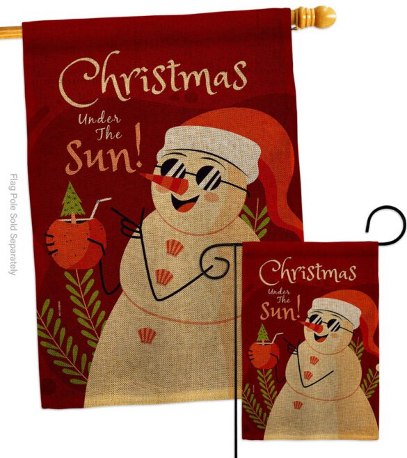 Christmas Under The Sun - Fun In The Sun Summer Vertical Impressions Decorative Flags HG130343 Made In USA - Image 24
