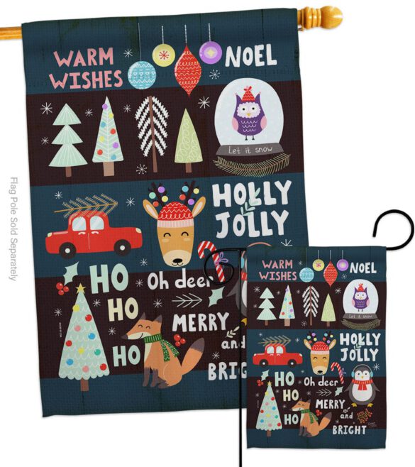 Christmas Gathering - Christmas Winter Vertical Impressions Decorative Flags HG114253 Made In USA - Image 3