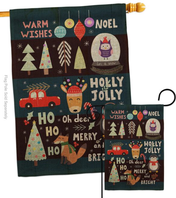Christmas Gathering - Christmas Winter Vertical Impressions Decorative Flags HG114253 Made In USA - Image 15