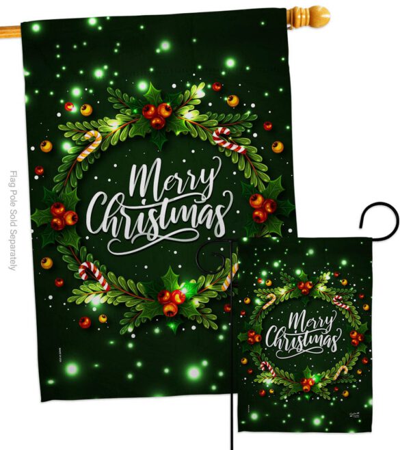Chirstmas Dreaming - Christmas Winter Vertical Impressions Decorative Flags HG130300 Made In USA - Image 3