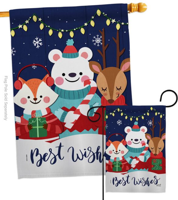 Christmas Buddy - Christmas Winter Vertical Impressions Decorative Flags HG137299 Made In USA - Image 3