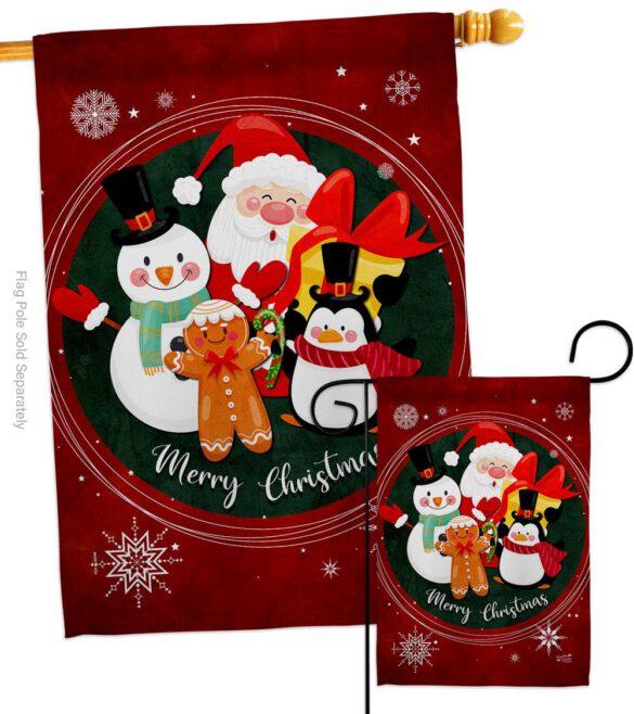 Holidays friends - Christmas Winter Vertical Impressions Decorative Flags HG137617 Made In USA - Image 3