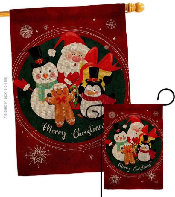 Holidays friends - Christmas Winter Vertical Impressions Decorative Flags HG137617 Made In USA - Image 15