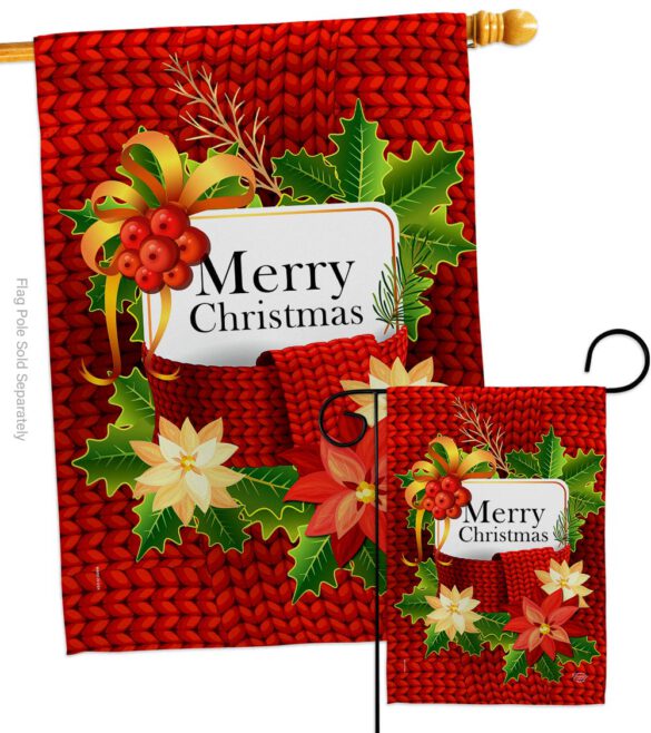 Christmas Sweater - Christmas Winter Vertical Impressions Decorative Flags HG192225 Made In USA - Image 3