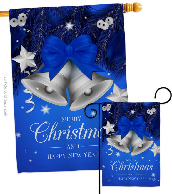 Christmas Bells - Christmas Winter Vertical Impressions Decorative Flags HG192263 Made In USA - Image 3