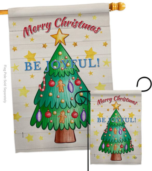 Be Joyful - Christmas Winter Vertical Impressions Decorative Flags HG192296 Made In USA - Image 4