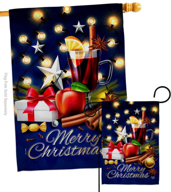 Christmas Wishes - Christmas Winter Vertical Impressions Decorative Flags HG192685 Made In USA - Image 3