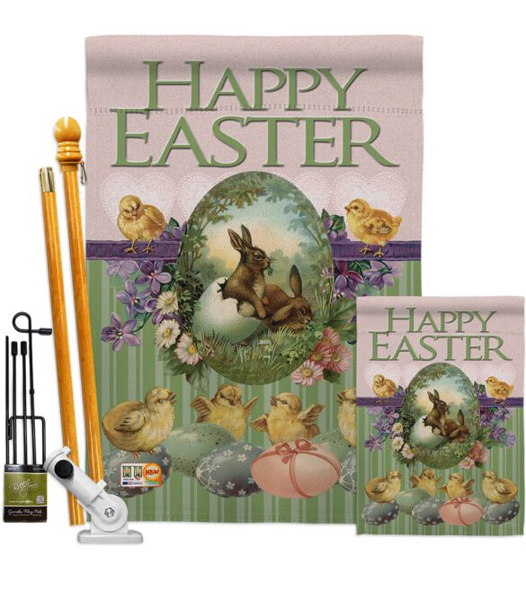 Bunny with Chicks - Easter Spring Vertical Impressions Decorative Flags HG103053 Made In USA - Image 6