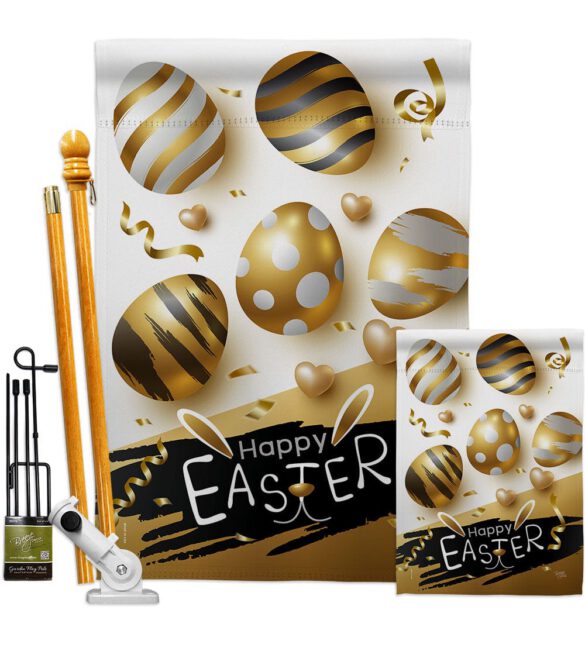 Golden Eggs Party - Easter Spring Vertical Impressions Decorative Flags HG103078 Made In USA - Image 6