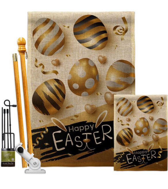Golden Eggs Party - Easter Spring Vertical Impressions Decorative Flags HG103078 Made In USA - Image 16