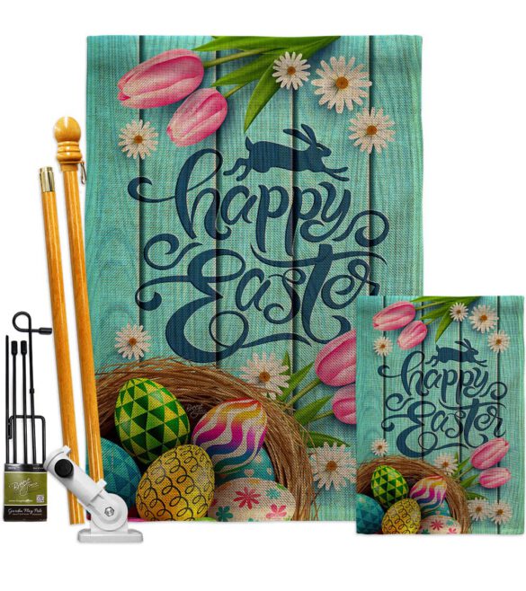 Daisy Egg Basket - Easter Spring Vertical Impressions Decorative Flags HG103080 Made In USA - Image 16
