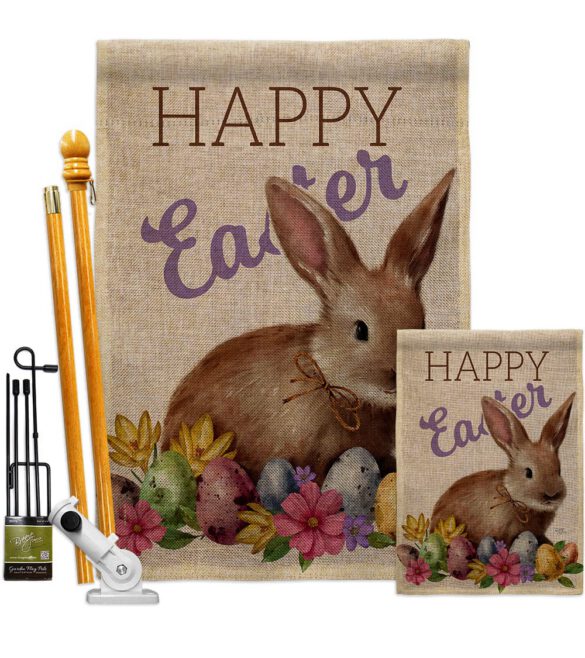 Bunny Eggs - Easter Spring Vertical Impressions Decorative Flags HG103083 Made In USA - Image 16