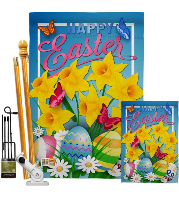 Daffodils Easter - Easter Spring Vertical Impressions Decorative Flags HG137154 Made In USA - Image 6