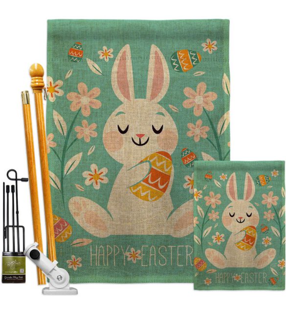 Cheerful Easter Bunny - Easter Spring Vertical Impressions Decorative Flags HG137345 Made In USA - Image 16