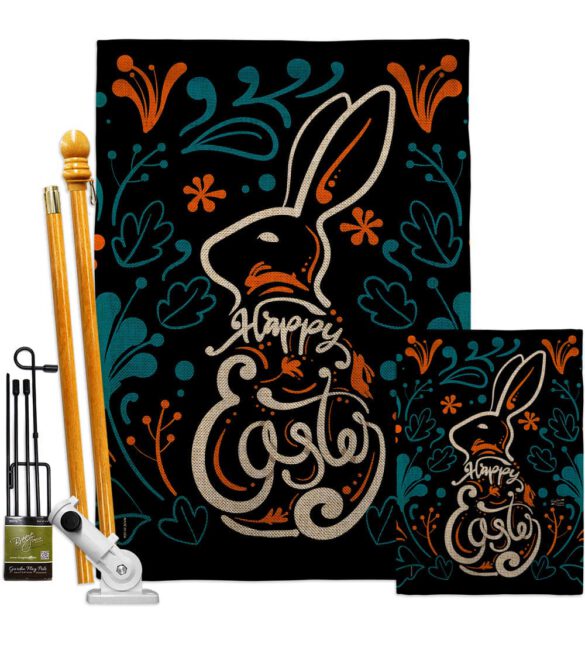 Colorful Bunny - Easter Spring Vertical Impressions Decorative Flags HG137389 Made In USA - Image 16