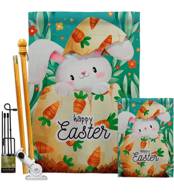 Hiding Easter Bunny - Easter Spring Vertical Impressions Decorative Flags HG192351 Made In USA - Image 6