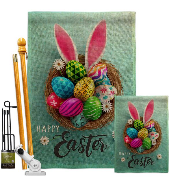 Bunny Easter Eggs - Easter Spring Vertical Impressions Decorative Flags HG192373 Made In USA - Image 16