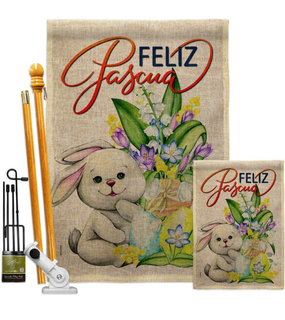 Easter Rabbit - Easter Spring Vertical Impressions Decorative Flags HG192456 Made In USA - Image 16