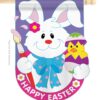 Bunny With Chick - Easter Spring Vertical Applique Decorative Flags HG103031
