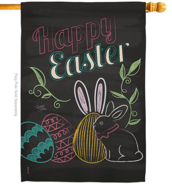 Colorful Easter Eggs - Easter Spring Vertical Impressions Decorative Flags HG103054 Made In USA - Image 2