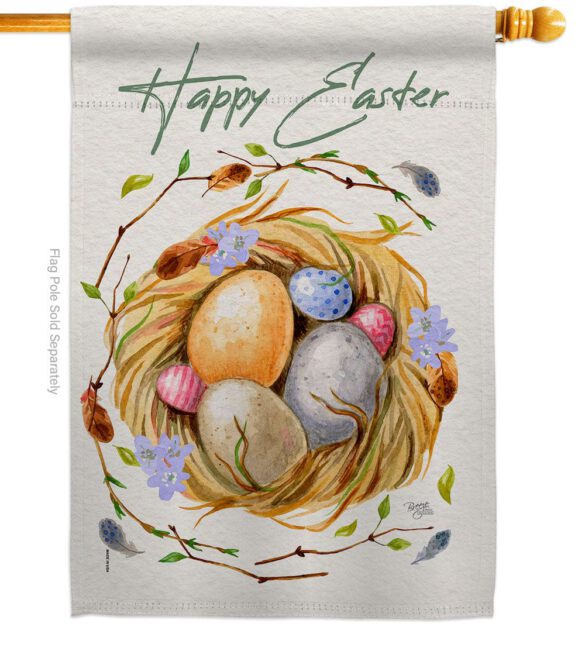 Easter Nest - Easter Spring Vertical Impressions Decorative Flags HG103074 Made In USA - Image 2