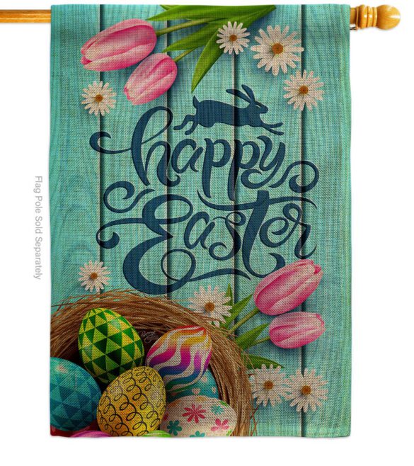 Daisy Egg Basket - Easter Spring Vertical Impressions Decorative Flags HG103080 Made In USA - Image 12