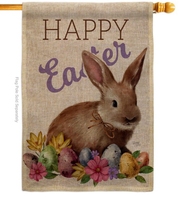 Bunny Eggs - Easter Spring Vertical Impressions Decorative Flags HG103083 Made In USA - Image 12