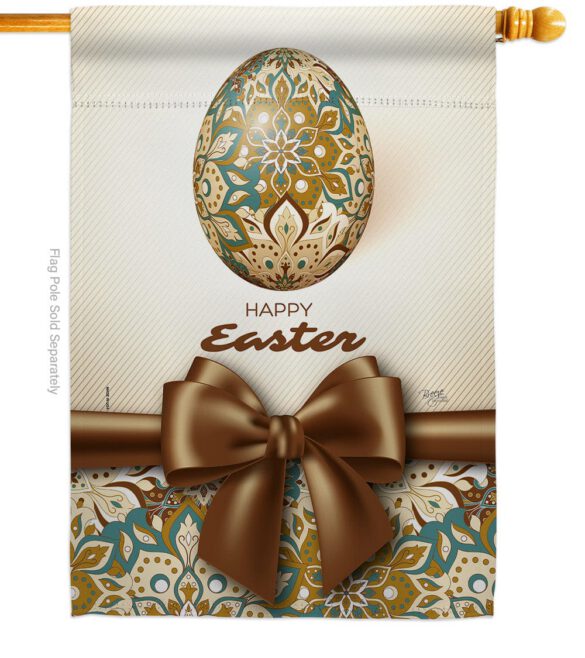 Easter Faberge Egg - Easter Spring Vertical Impressions Decorative Flags HG103085 Made In USA - Image 2