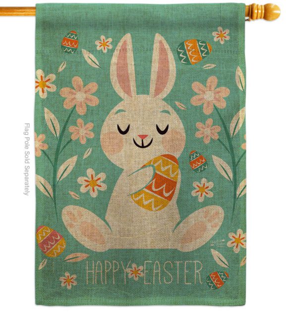 Cheerful Easter Bunny - Easter Spring Vertical Impressions Decorative Flags HG137345 Made In USA - Image 12