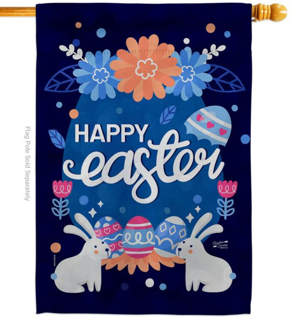 Happy Easter Bunny - Easter Spring Vertical Impressions Decorative Flags HG137365 Made In USA - Image 2