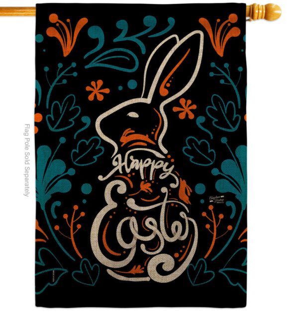Colorful Bunny - Easter Spring Vertical Impressions Decorative Flags HG137389 Made In USA - Image 12
