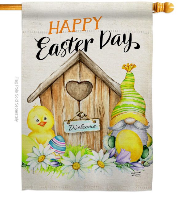 Easter Gnome - Easter Spring Vertical Impressions Decorative Flags HG137391 Made In USA - Image 2