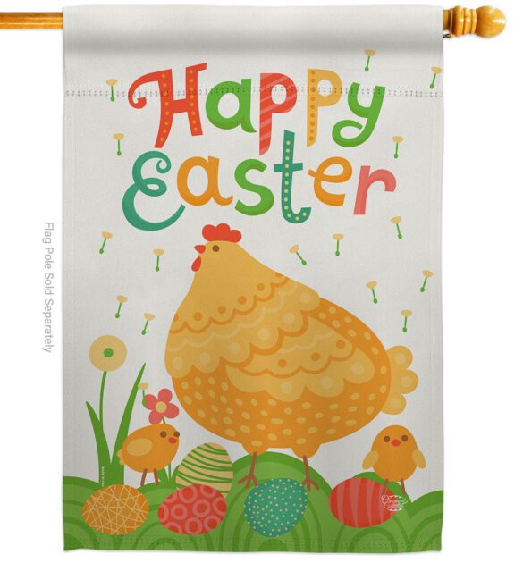 Easter Chicks - Easter Spring Vertical Impressions Decorative Flags HG192341 Made In USA - Image 2