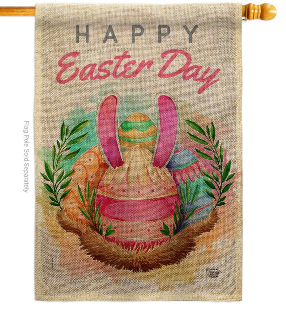 Happy Bunny Eggs - Easter Spring Vertical Impressions Decorative Flags HG192349 Made In USA - Image 12