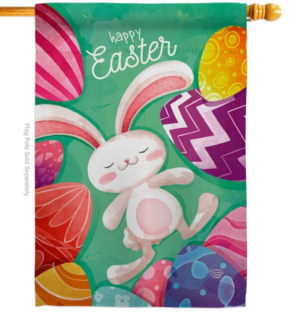 Easter Eggs - Easter Spring Vertical Impressions Decorative Flags HG192352 Made In USA - Image 2
