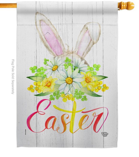 Floral Easter - Easter Spring Vertical Impressions Decorative Flags HG192406 Made In USA - Image 2