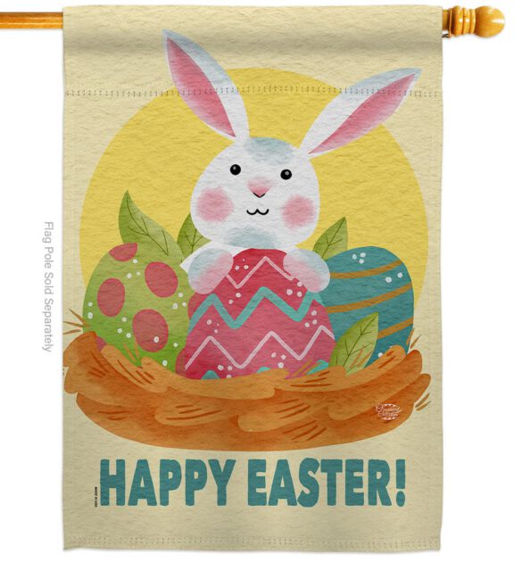 Easter Bunny Fun - Easter Spring Vertical Impressions Decorative Flags HG192421 Made In USA - Image 2