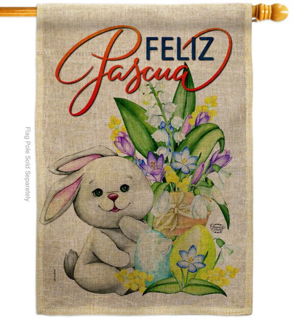 Easter Rabbit - Easter Spring Vertical Impressions Decorative Flags HG192456 Made In USA - Image 12