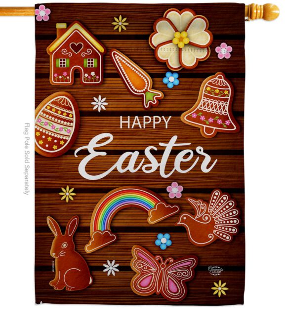 Chocolate Easter - Easter Spring Vertical Impressions Decorative Flags HG192502 Made In USA - Image 2