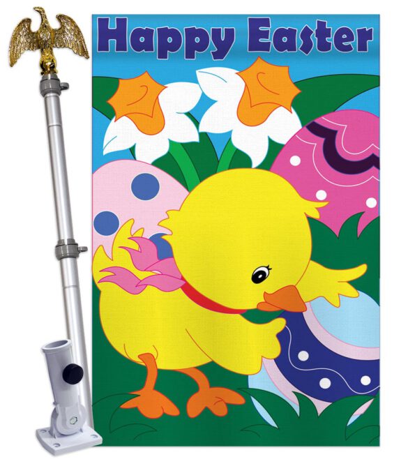 Easter Chick - Easter Spring Vertical Applique Decorative Flags HG103035 - Image 9