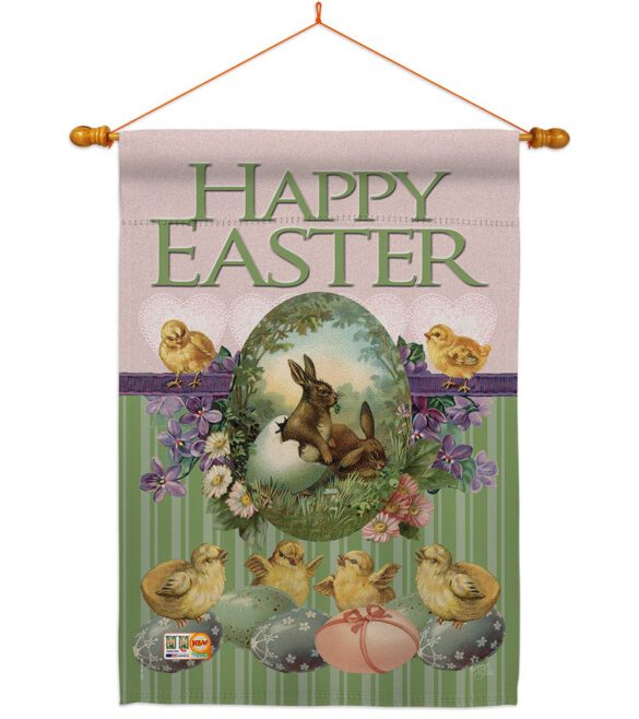 Bunny with Chicks - Easter Spring Vertical Impressions Decorative Flags HG103053 Made In USA - Image 14