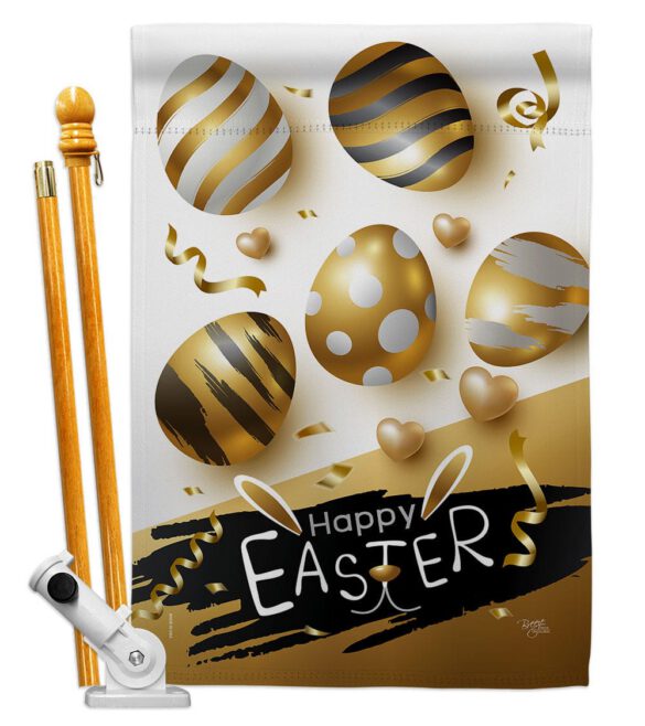 Golden Eggs Party - Easter Spring Vertical Impressions Decorative Flags HG103078 Made In USA - Image 5