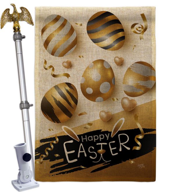 Golden Eggs Party - Easter Spring Vertical Impressions Decorative Flags HG103078 Made In USA - Image 19