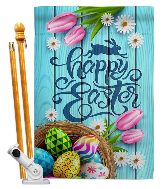 Daisy Egg Basket - Easter Spring Vertical Impressions Decorative Flags HG103080 Made In USA - Image 5