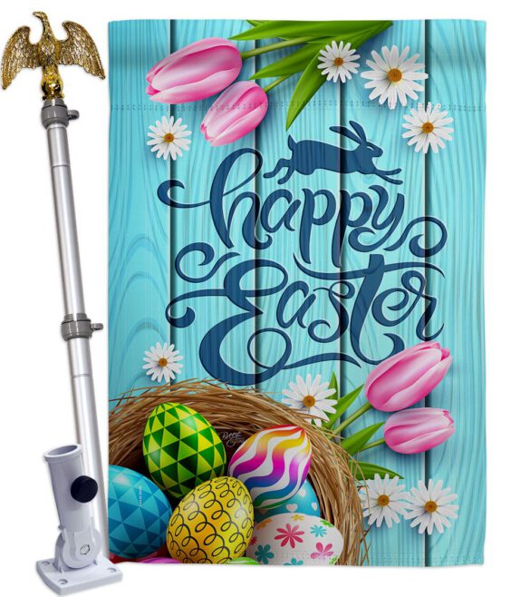 Daisy Egg Basket - Easter Spring Vertical Impressions Decorative Flags HG103080 Made In USA - Image 9
