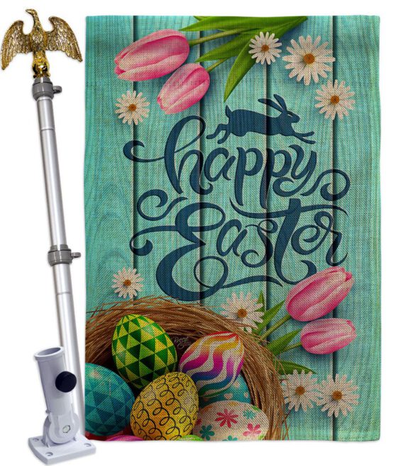 Daisy Egg Basket - Easter Spring Vertical Impressions Decorative Flags HG103080 Made In USA - Image 19