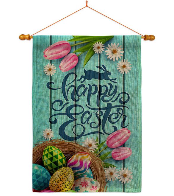 Daisy Egg Basket - Easter Spring Vertical Impressions Decorative Flags HG103080 Made In USA - Image 20