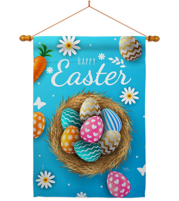 Colourful Egg Bracket - Easter Spring Vertical Impressions Decorative Flags HG103082 Made In USA - Image 10